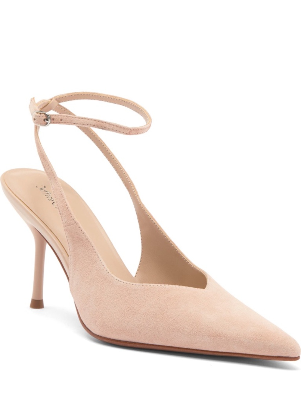 Jeffrey campbell tan suede slingback point toe heels new sz 10m